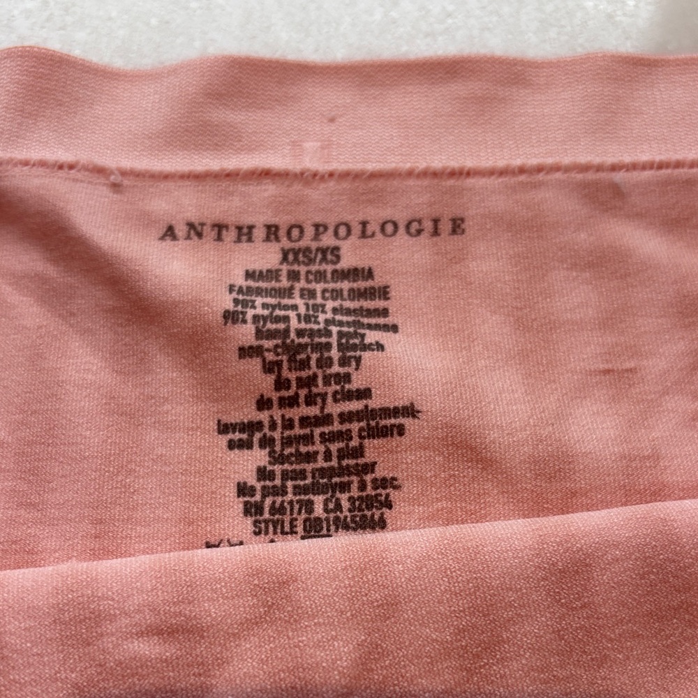 Anthropologie Coral & Pink Striped Two-Piece Panty Set - Picture 3 of 6